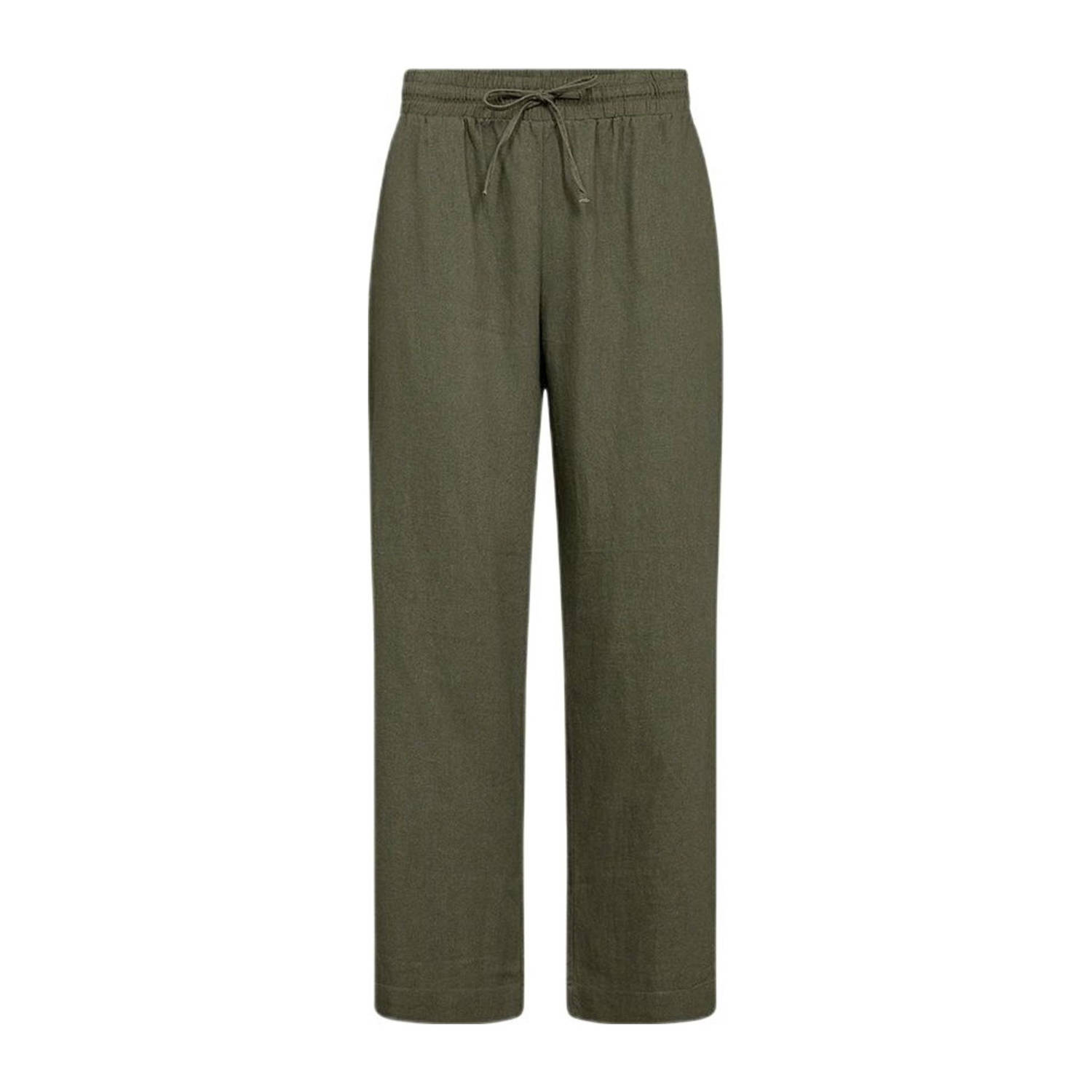FREEQUENT high waist casual broek groen