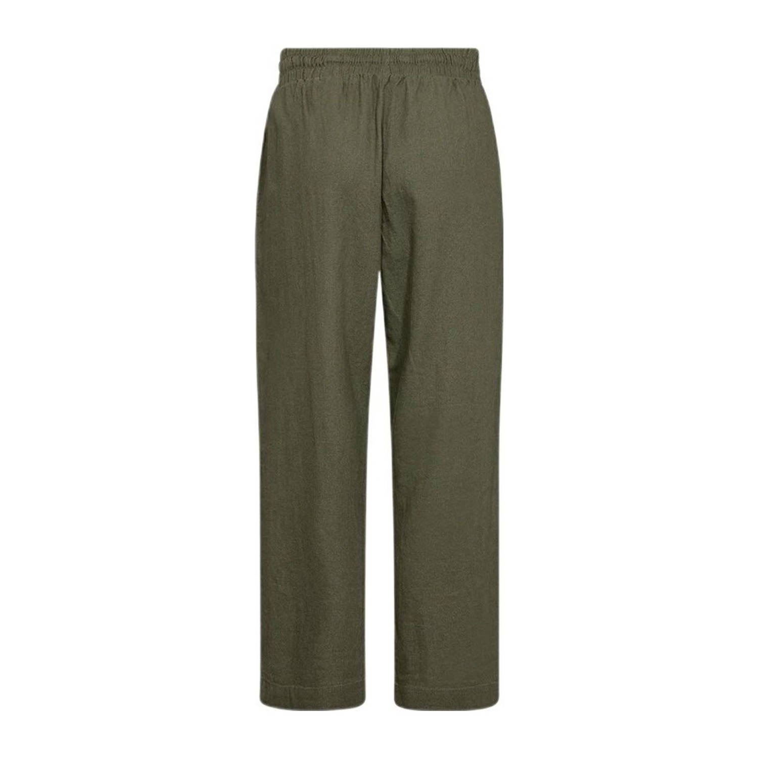 FREEQUENT high waist casual broek groen