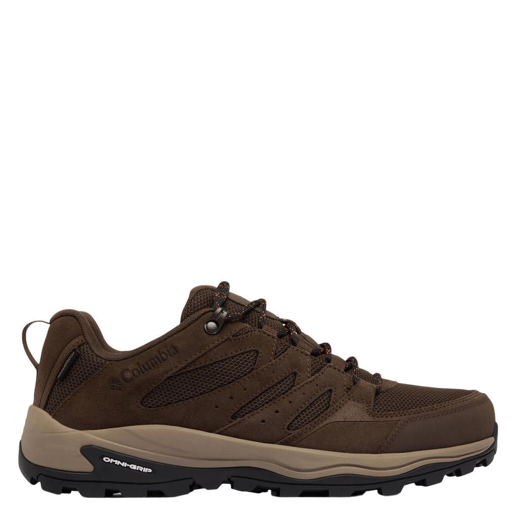 Bruin en lichtbruine heren Columbia Redmond IV Waterproof wandelschoenen van mesh-suède/voering: mesh/voetbed: eva met bergsluiting
