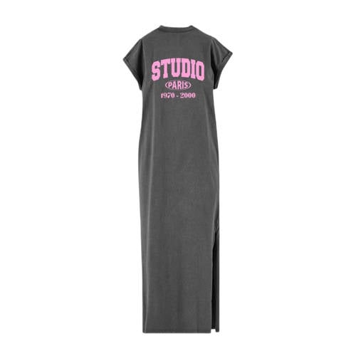Pinned by K Curve maxi jurk antraciet afbeelding