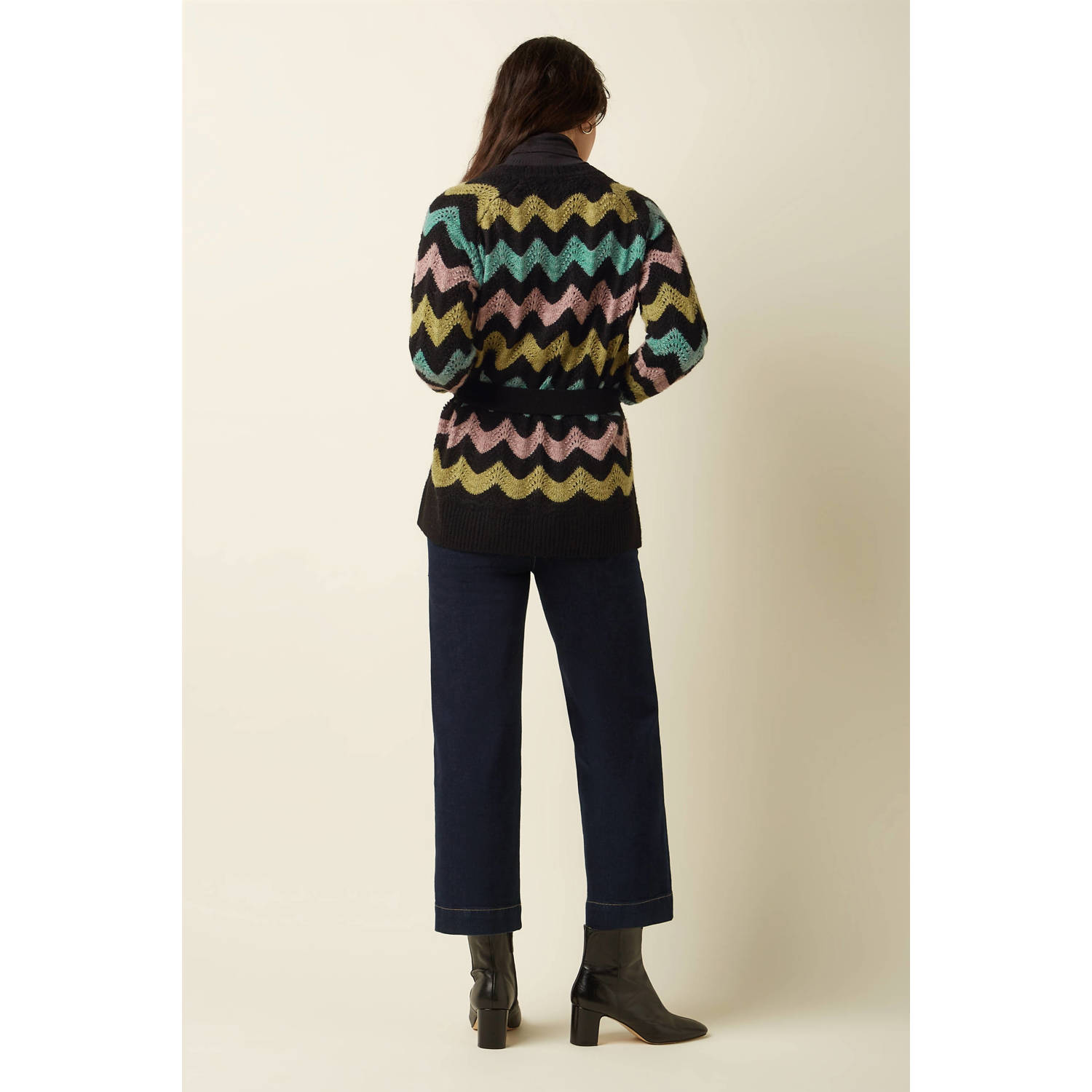 King Louie gebreid vest zwart