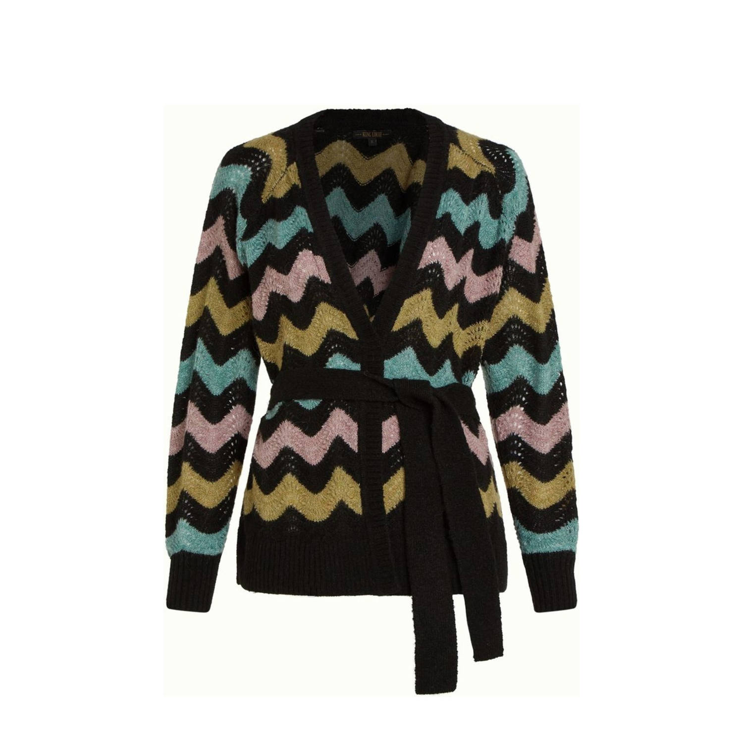 King Louie gebreid vest zwart