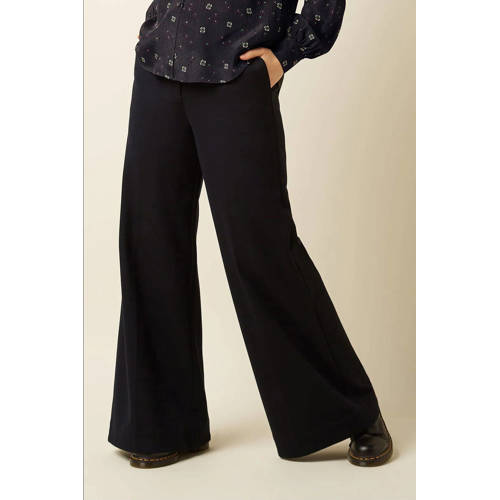 King Louie wide leg regular waist broek zwart afbeelding