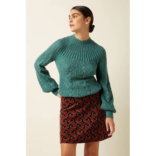 King Louie korte rok met paisley print donkerbruin afbeelding