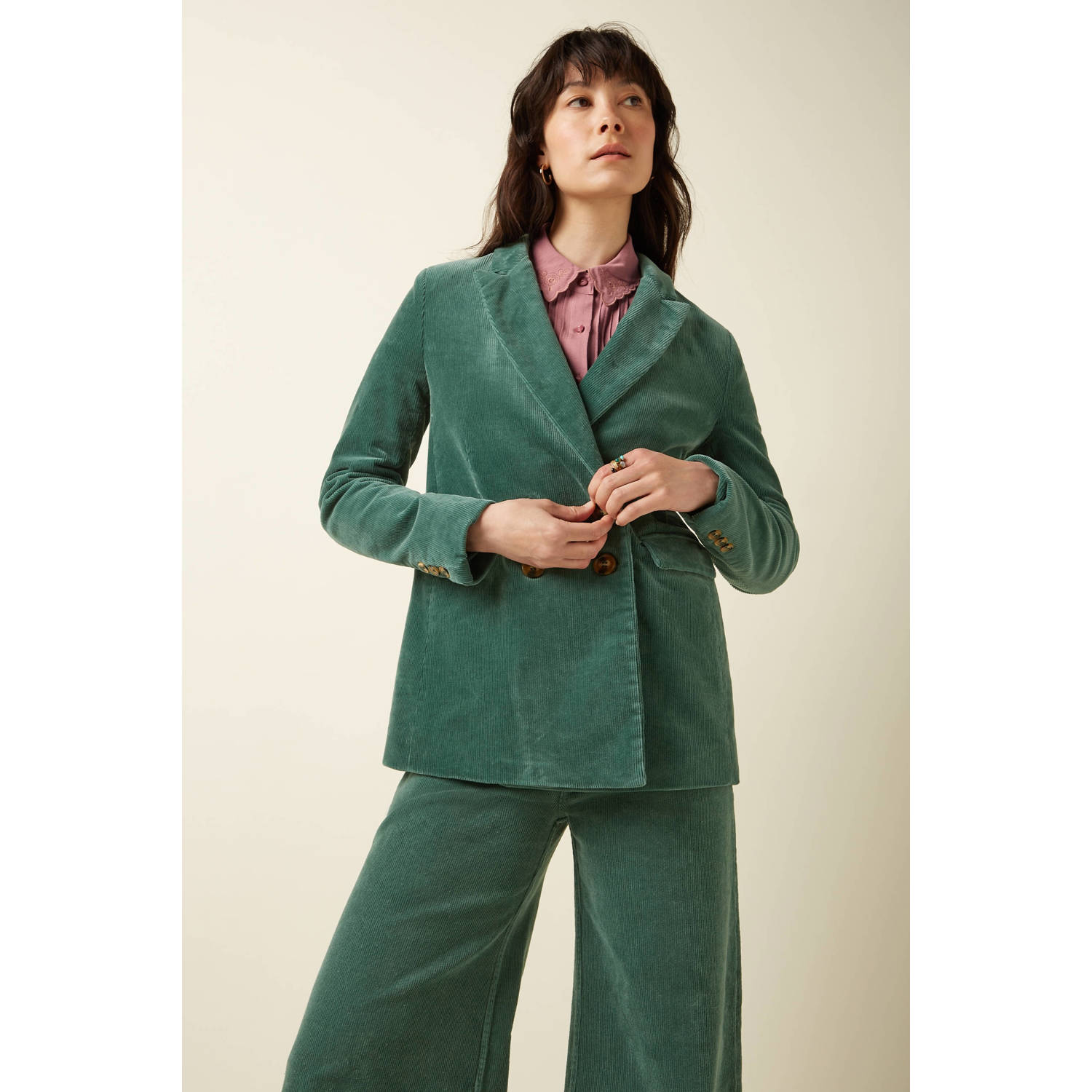 King Louie regular blazer groen