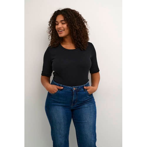Kaffe Curve T-shirt zwart afbeelding