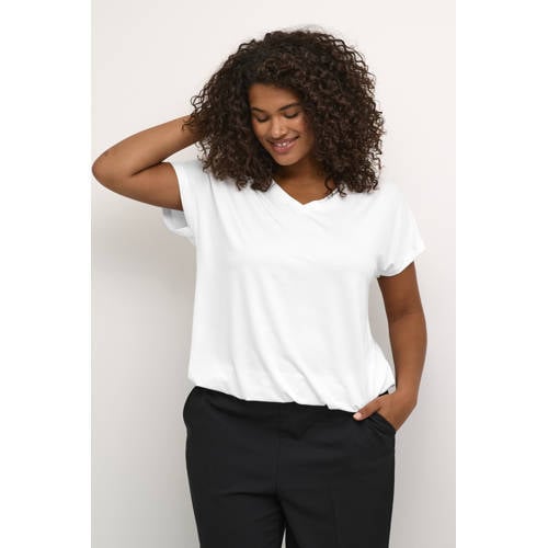 Kaffe Curve T-shirt wit afbeelding