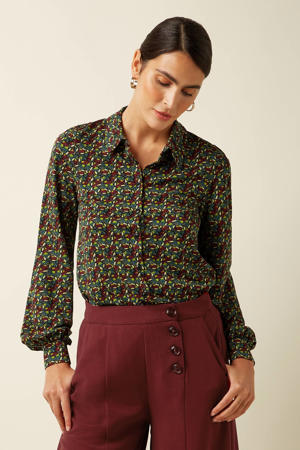 jersey blouse donkerrood