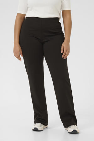 flared high waist broek zwart