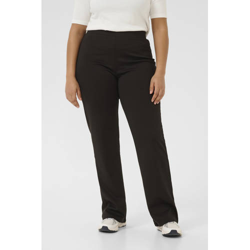 Kaffe Curve flared high waist broek zwart afbeelding