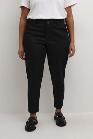 slim high waist broek zwart