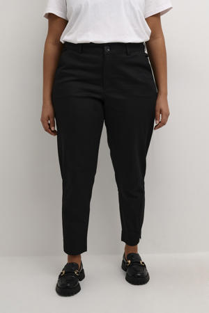 slim high waist broek zwart