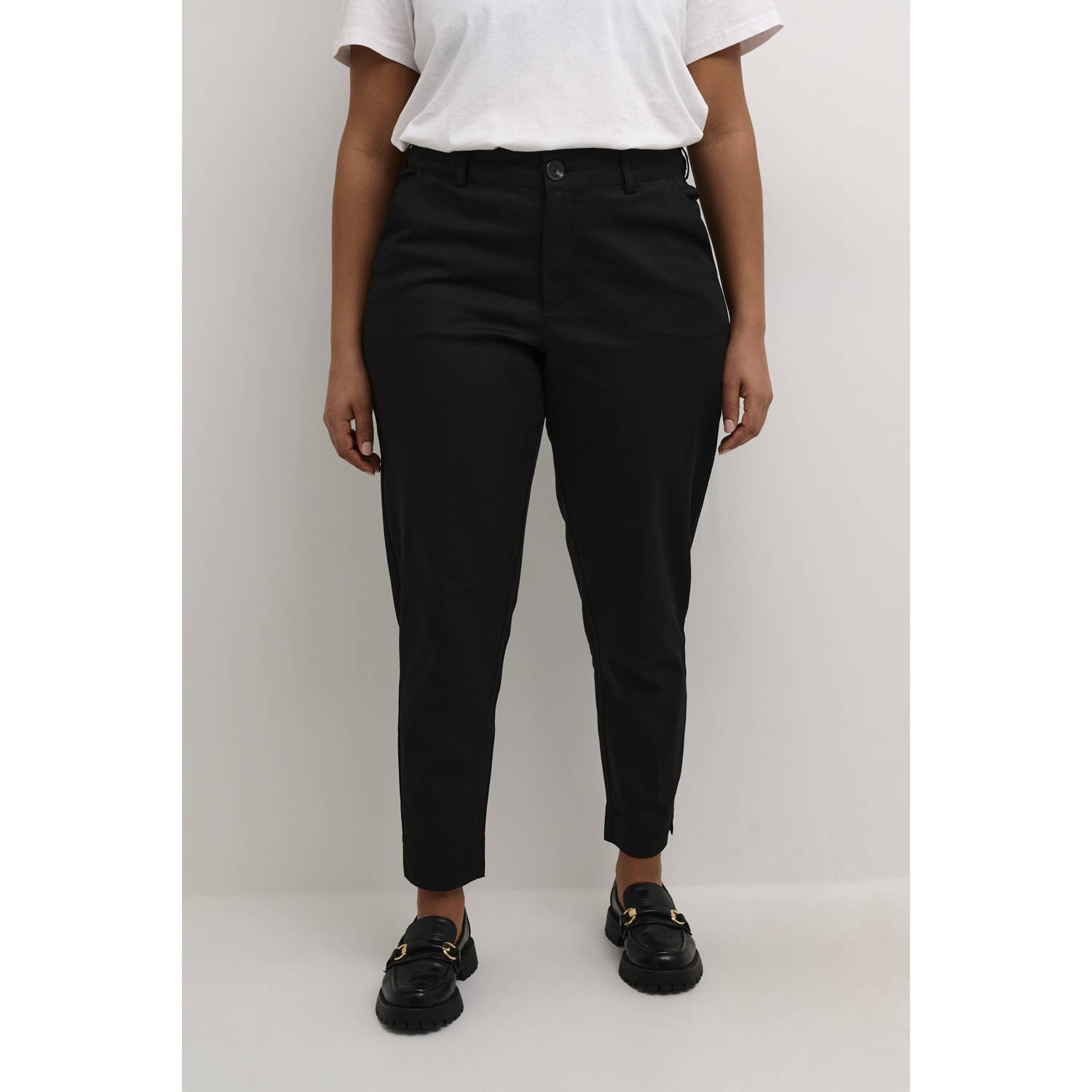 Kaffe Curve Zwart Diep Chino Broek Black Dames