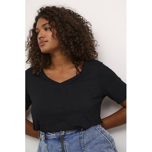 Kaffe Curve T-shirt zwart afbeelding
