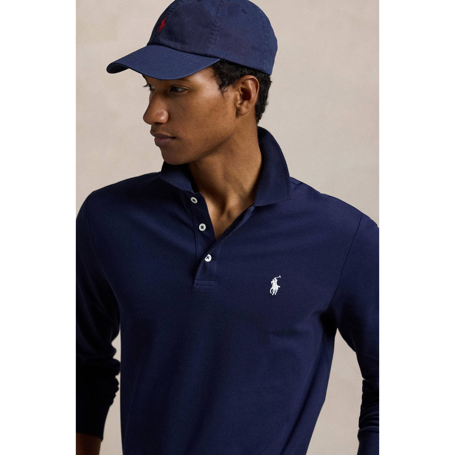 POLO Ralph Lauren slim polo donkerblauw