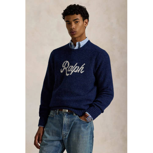 POLO Ralph Lauren gebreide trui met wol donkerblauw afbeelding