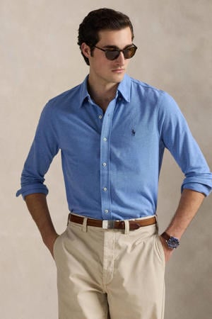 casual overhemd blauw
