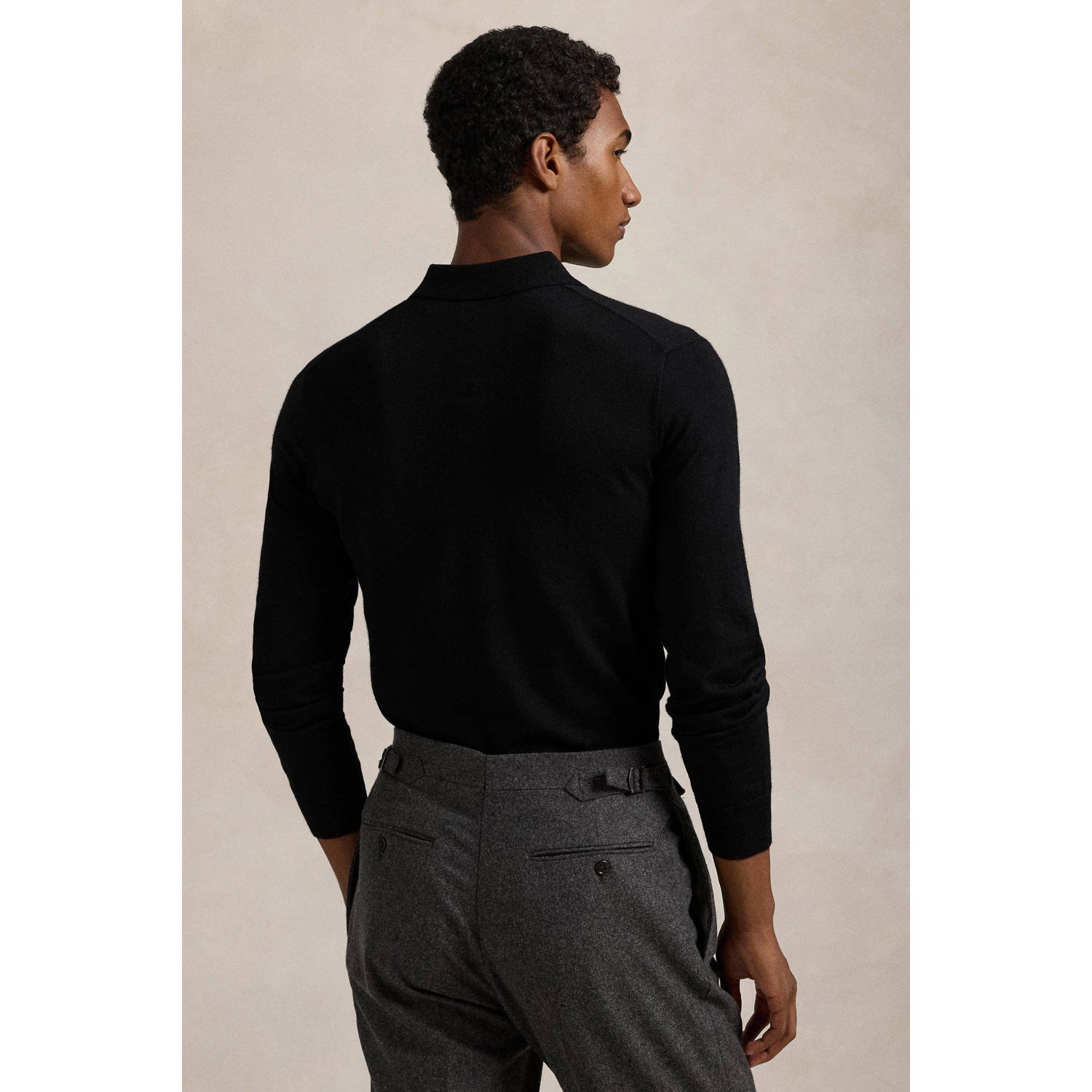POLO Ralph Lauren wollen trui fijn gebreid zwart