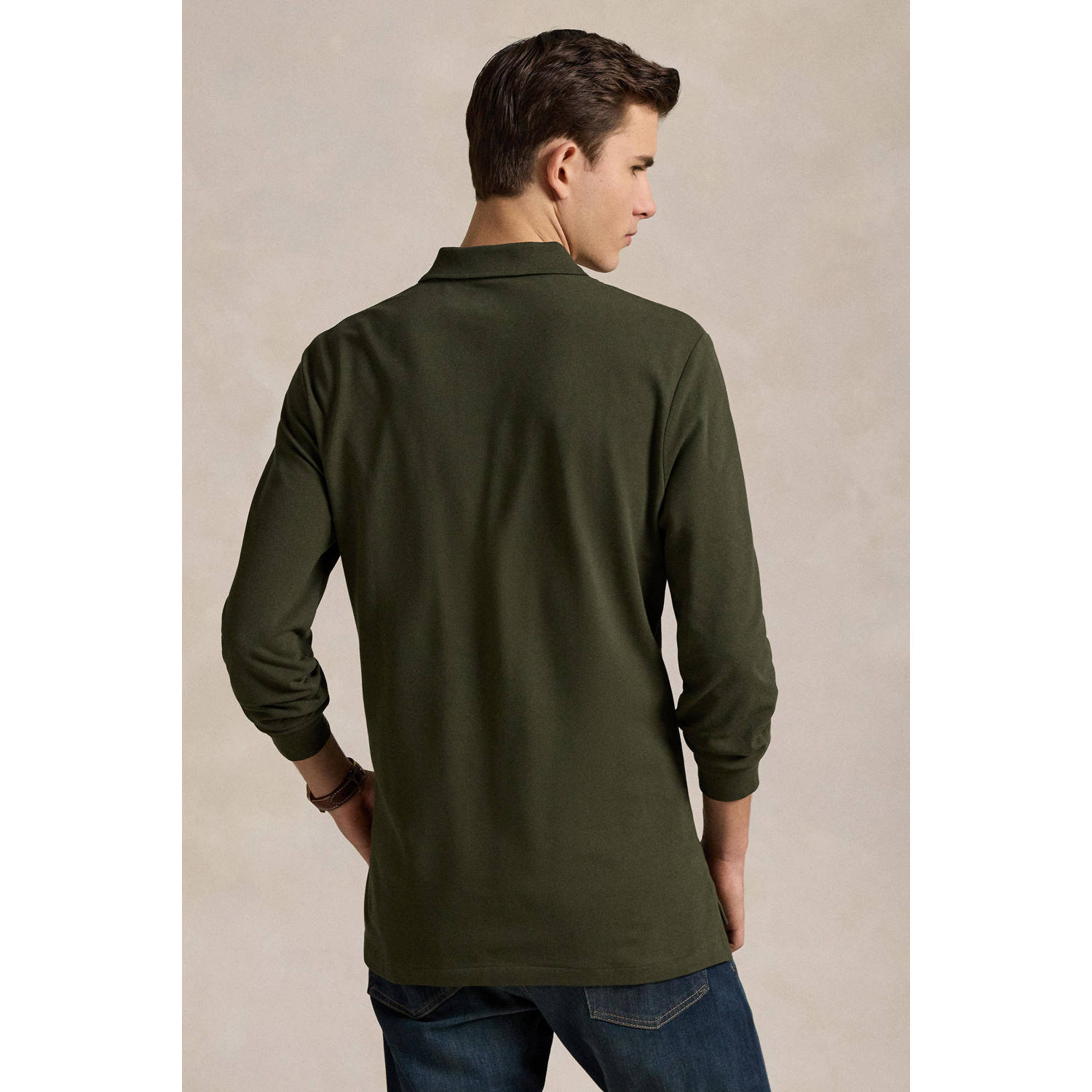 POLO Ralph Lauren slim polo olijfgroen