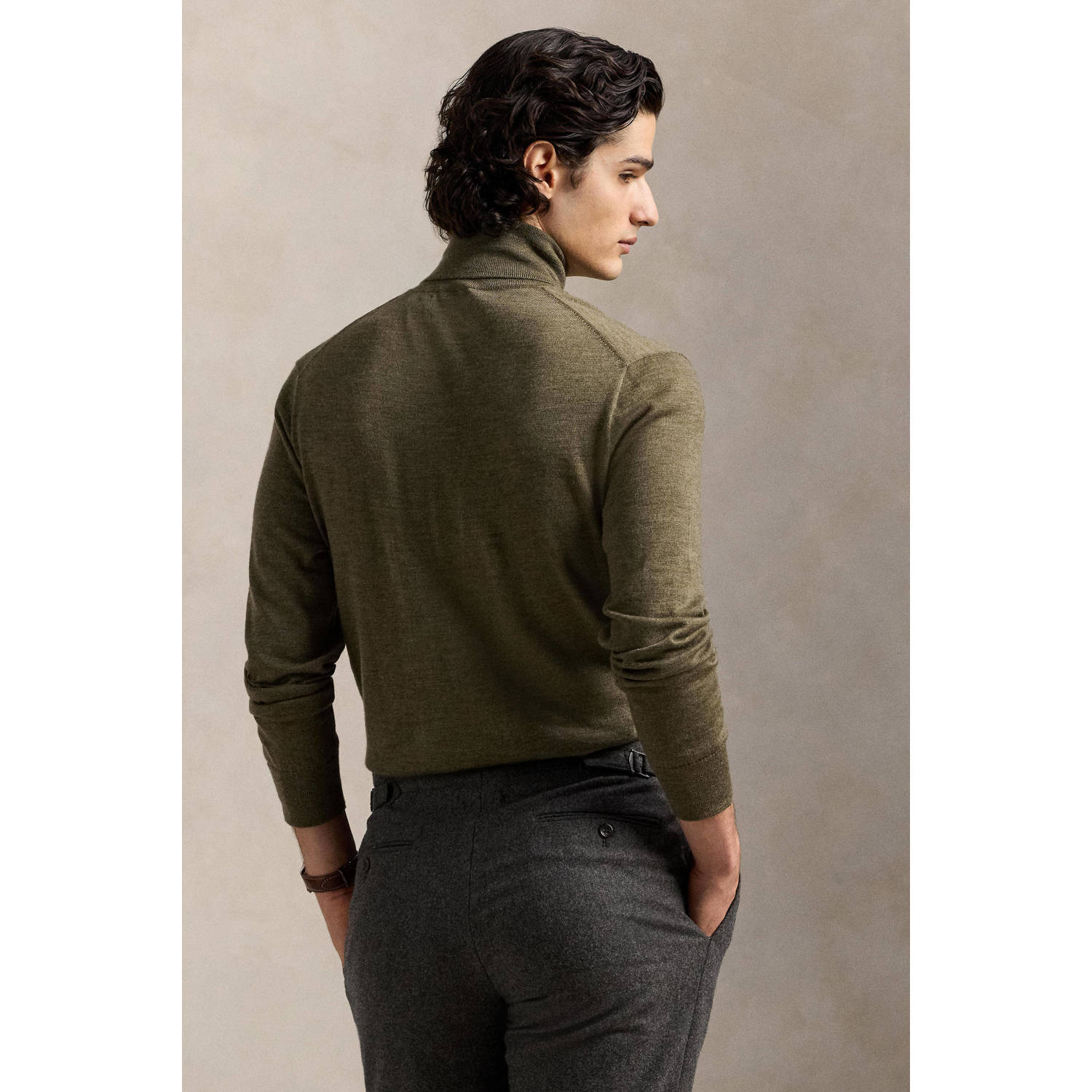 POLO Ralph Lauren wollen coltrui olijfgroen