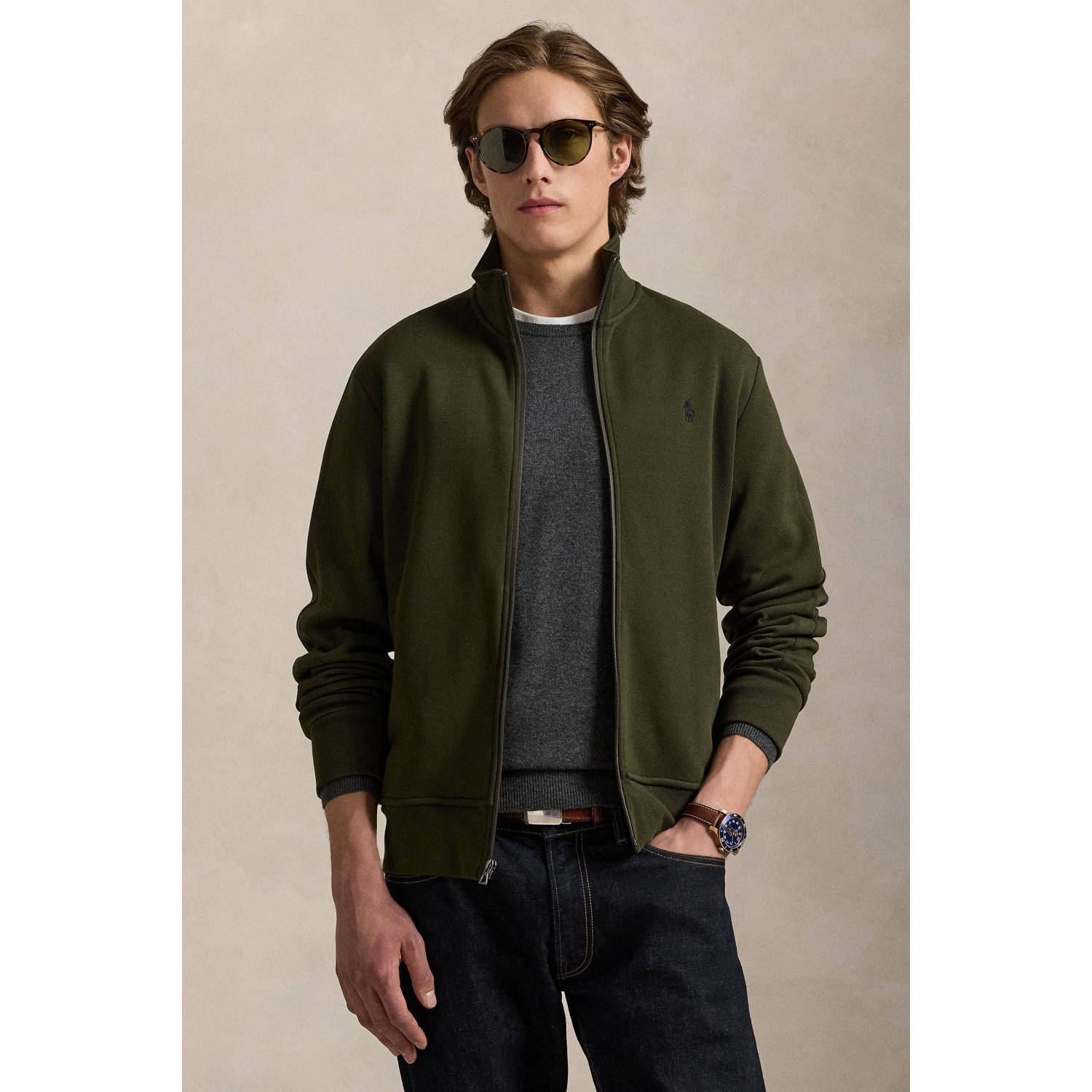 POLO Ralph Lauren sweatvest olijfgroen