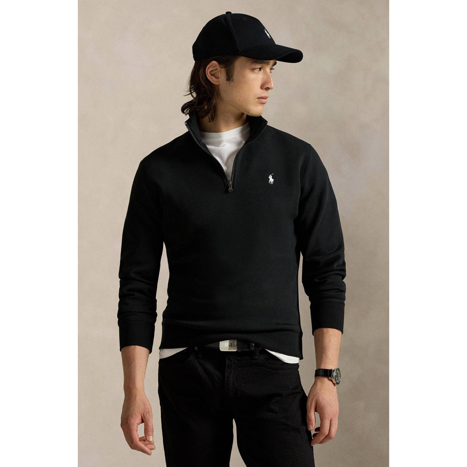 Polo Ralph Lauren Regular fit schipperstrui met schipperskraag model 'Double'