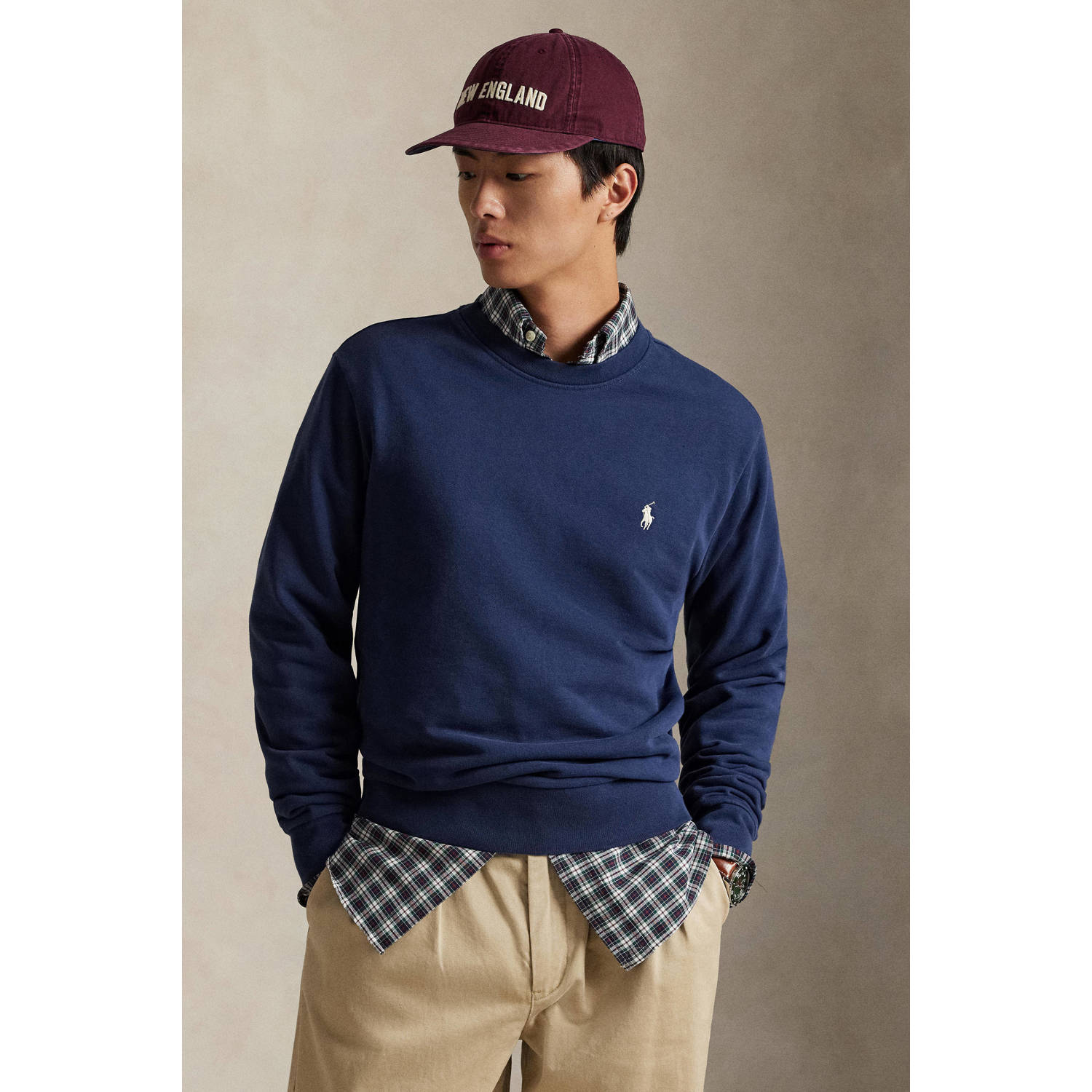 Polo Ralph Lauren Sweatshirt in effen design met labelstitching