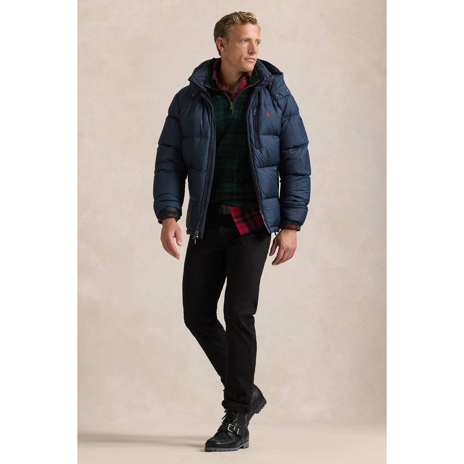 POLO Ralph Lauren gewatteerde jas donkerblauw