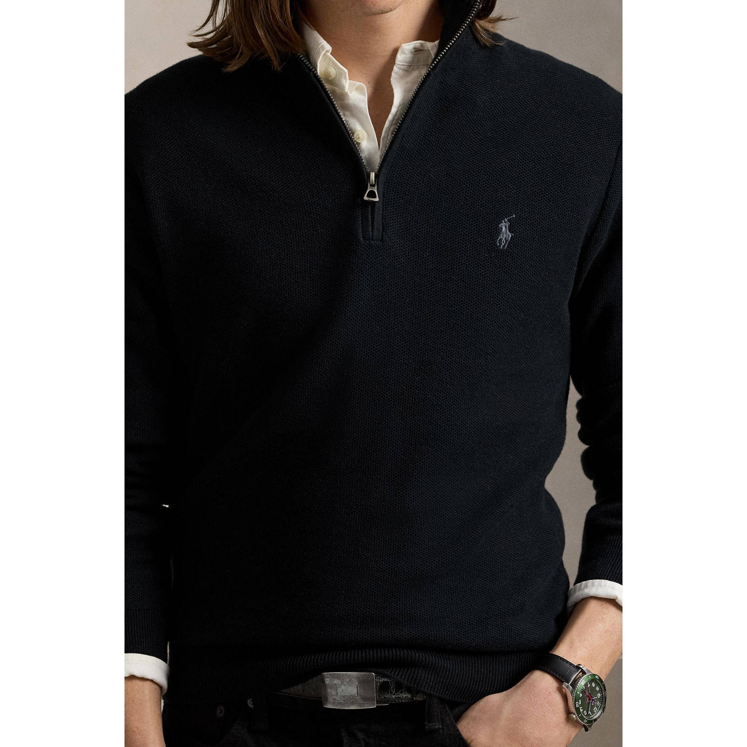 POLO Ralph Lauren trui fijn gebreid zwart