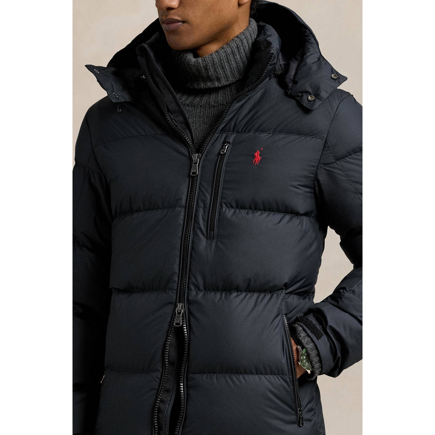 POLO Ralph Lauren gewatteerde jas zwart