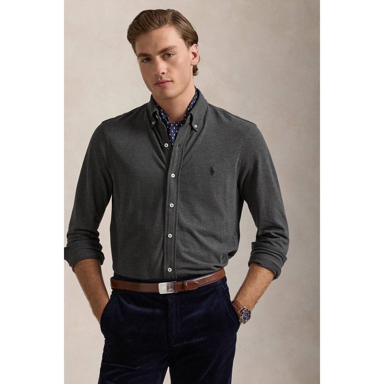 POLO Ralph Lauren casual overhemd grijs