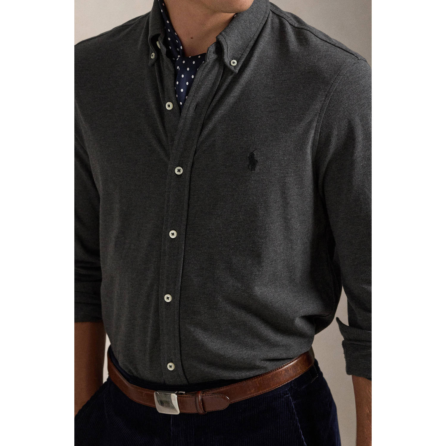 POLO Ralph Lauren casual overhemd grijs