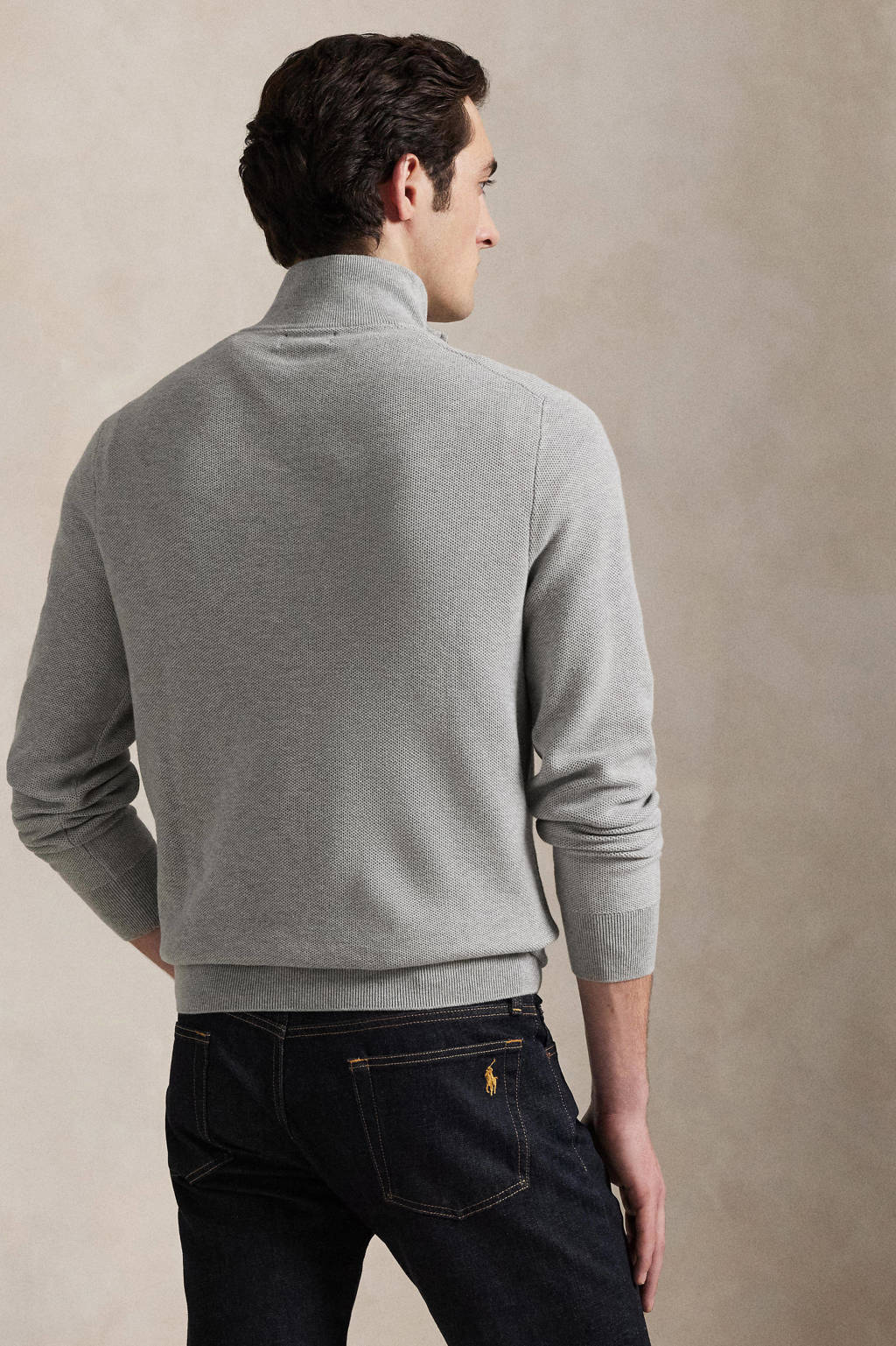 POLO Ralph Lauren trui fijn gebreid grijs wehkamp