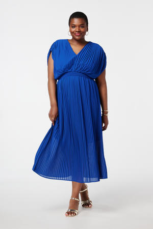 midi jurk blauw
