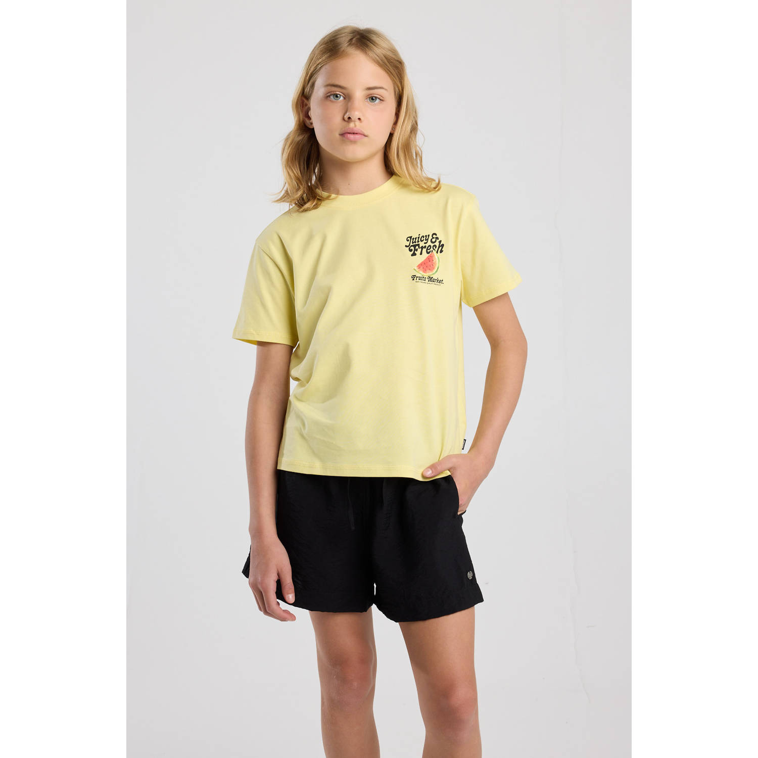 America Today T-shirt lichtgeel