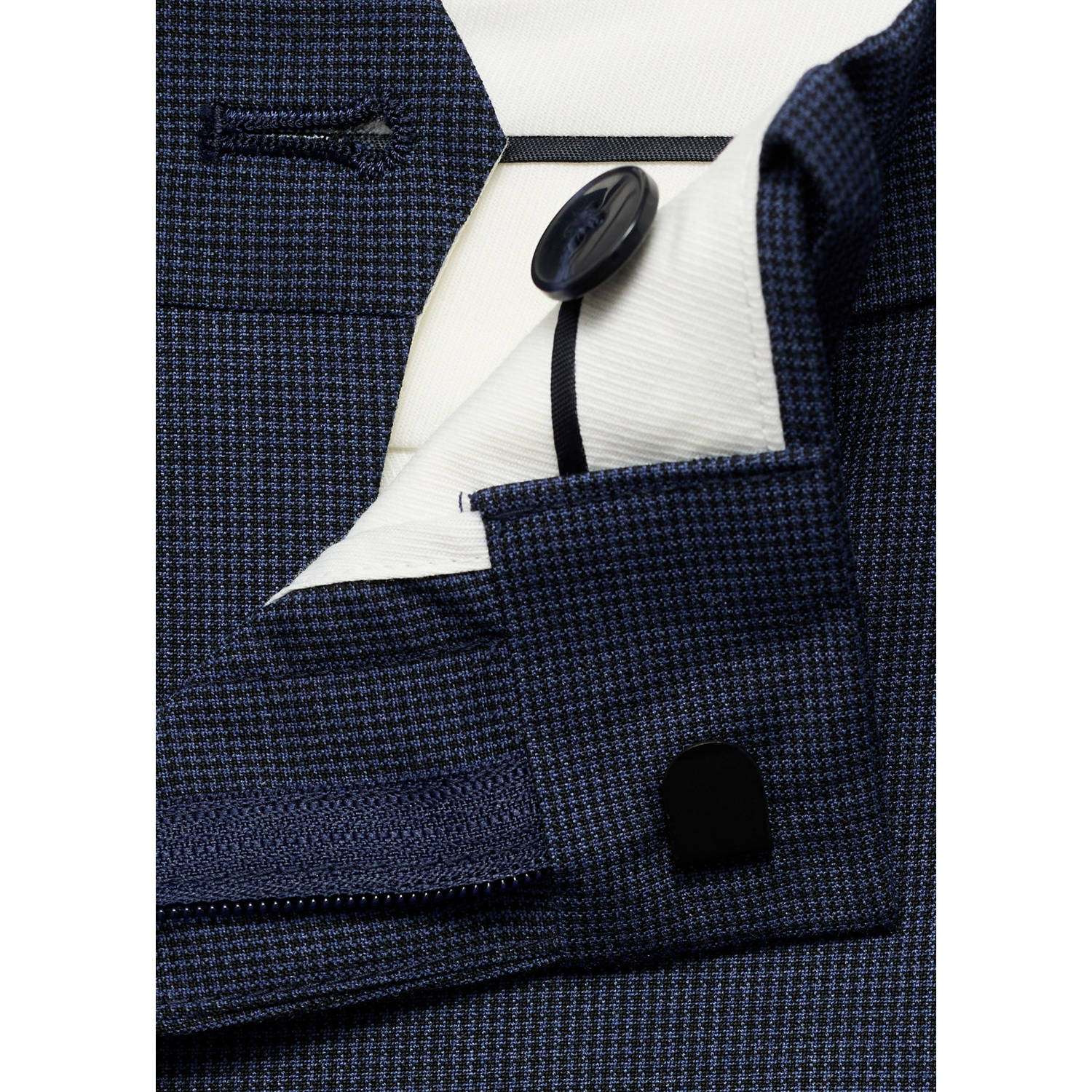 Mango Man slim pantalon donkerblauw