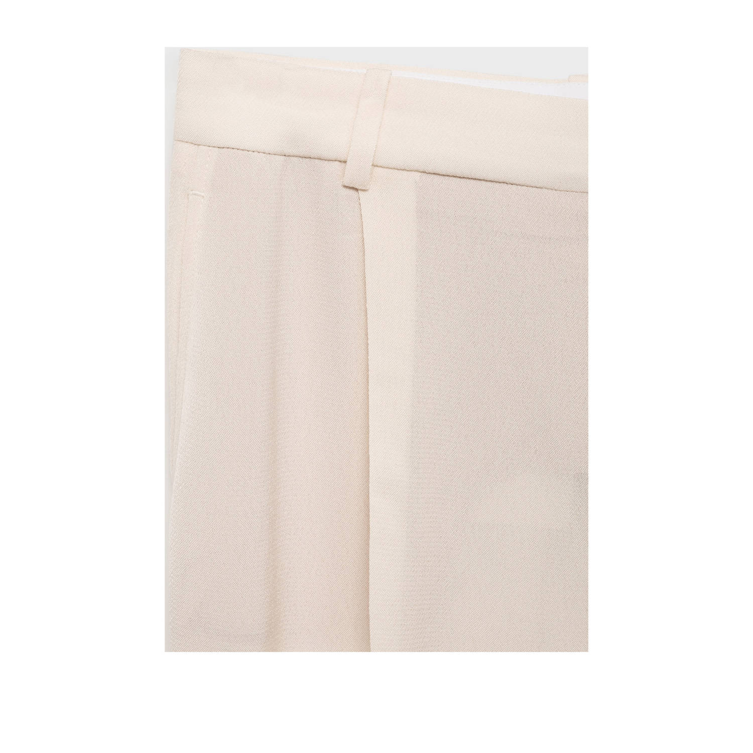 Mango high waist pantalon lichtgeel