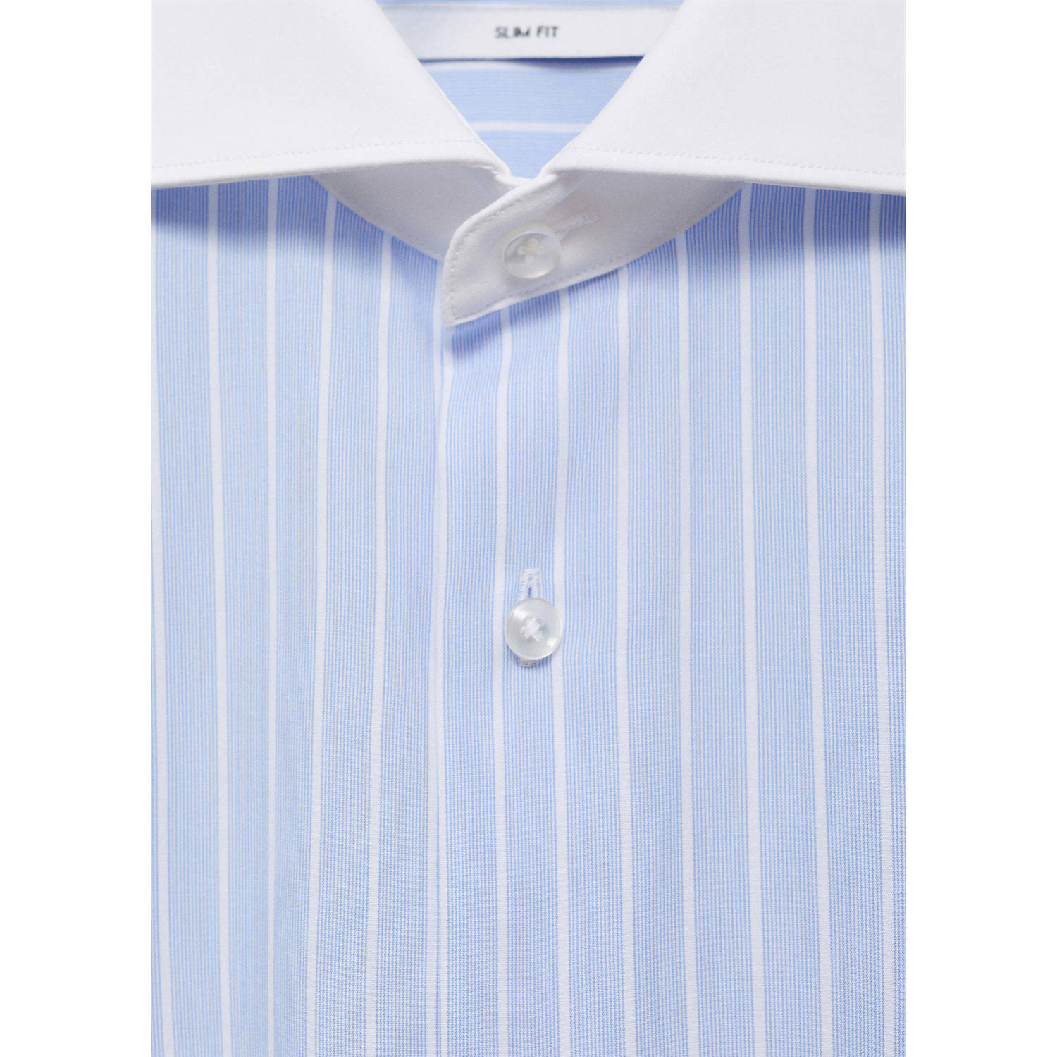 Mango Man casual overhemd lichtblauw