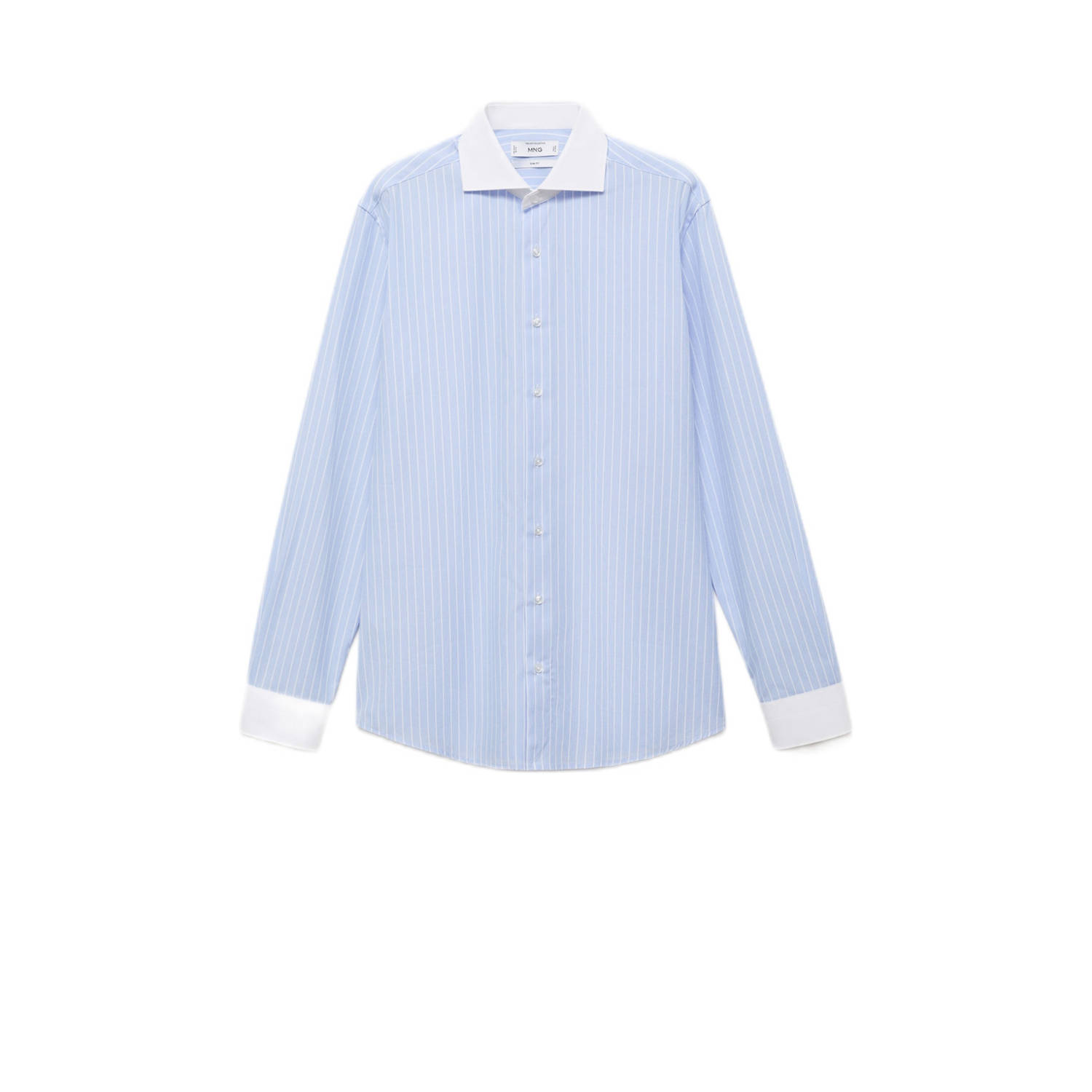 Mango Man casual overhemd lichtblauw