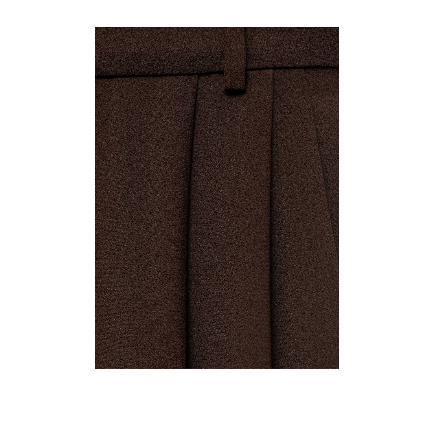 Mango straight regular waist broek donkerbruin