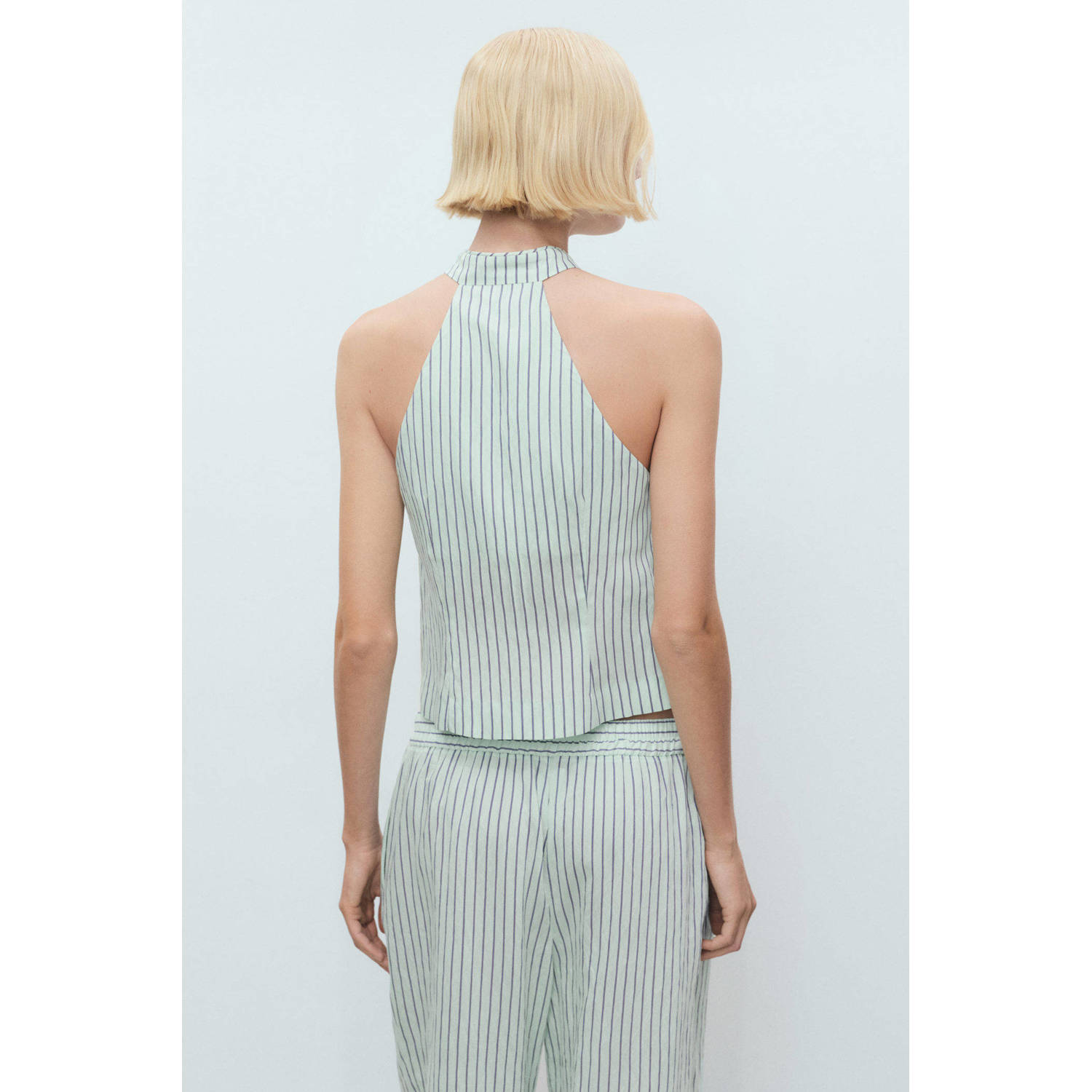 Mango gilet mintgroen
