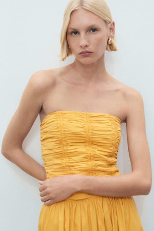off shoulder top oker