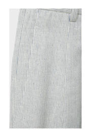 thumbnail: Mango linnen wide leg high waist broek ecru