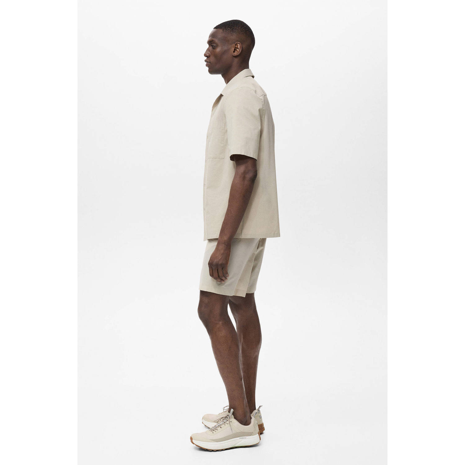 Mango Man casual overhemd beige