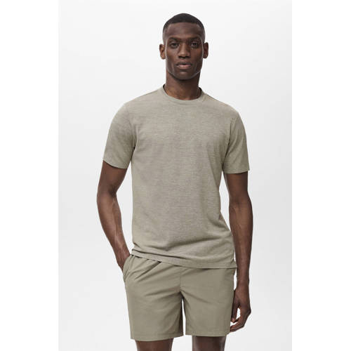 Mango Man T-shirt grijsgroen afbeelding