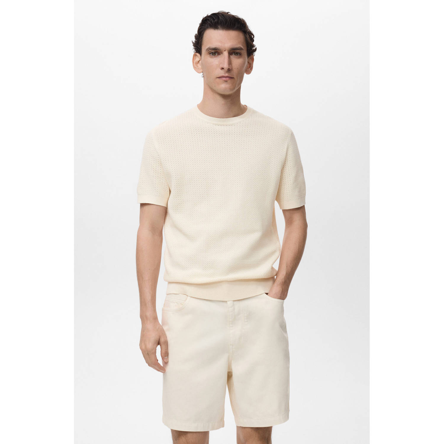 Mango Man T-shirt ecru