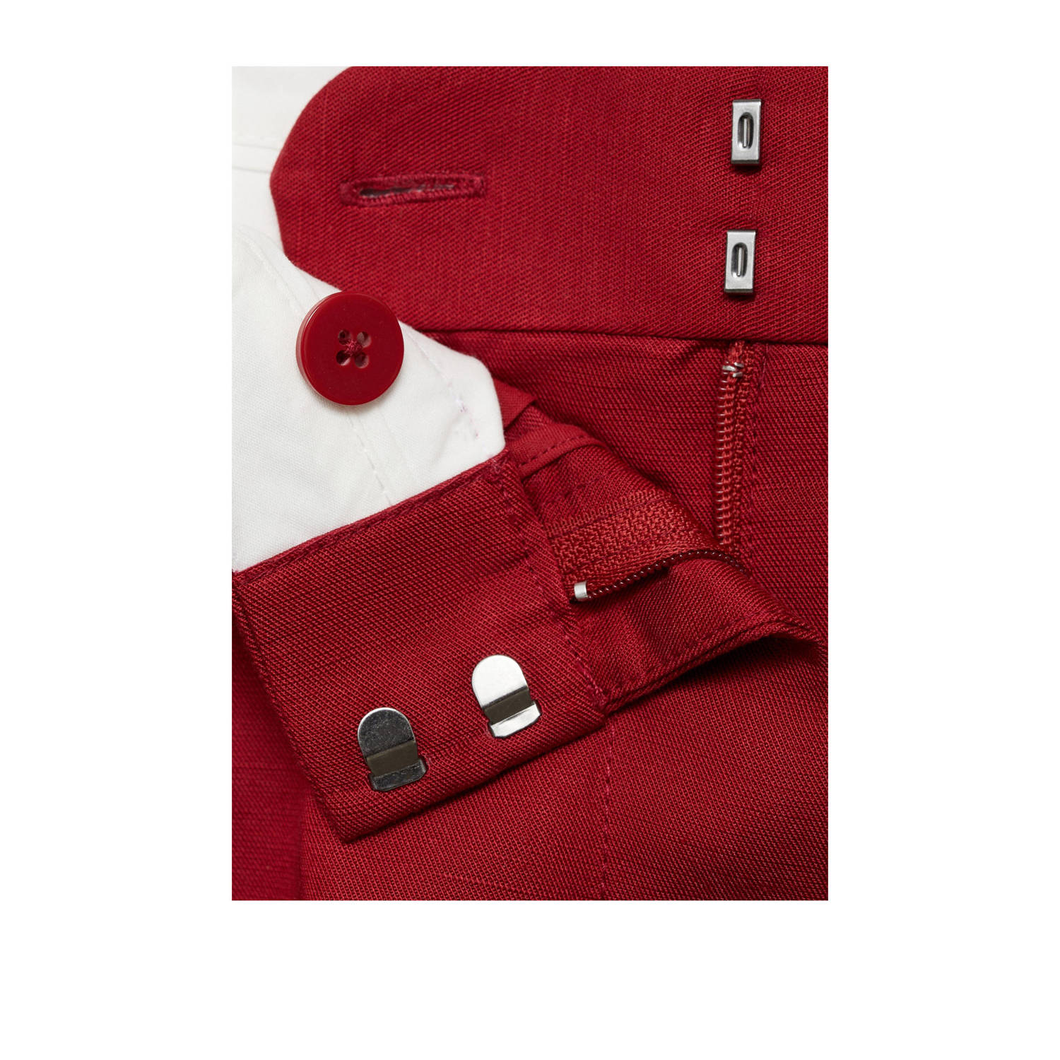 Mango wide leg high waist casual short rood