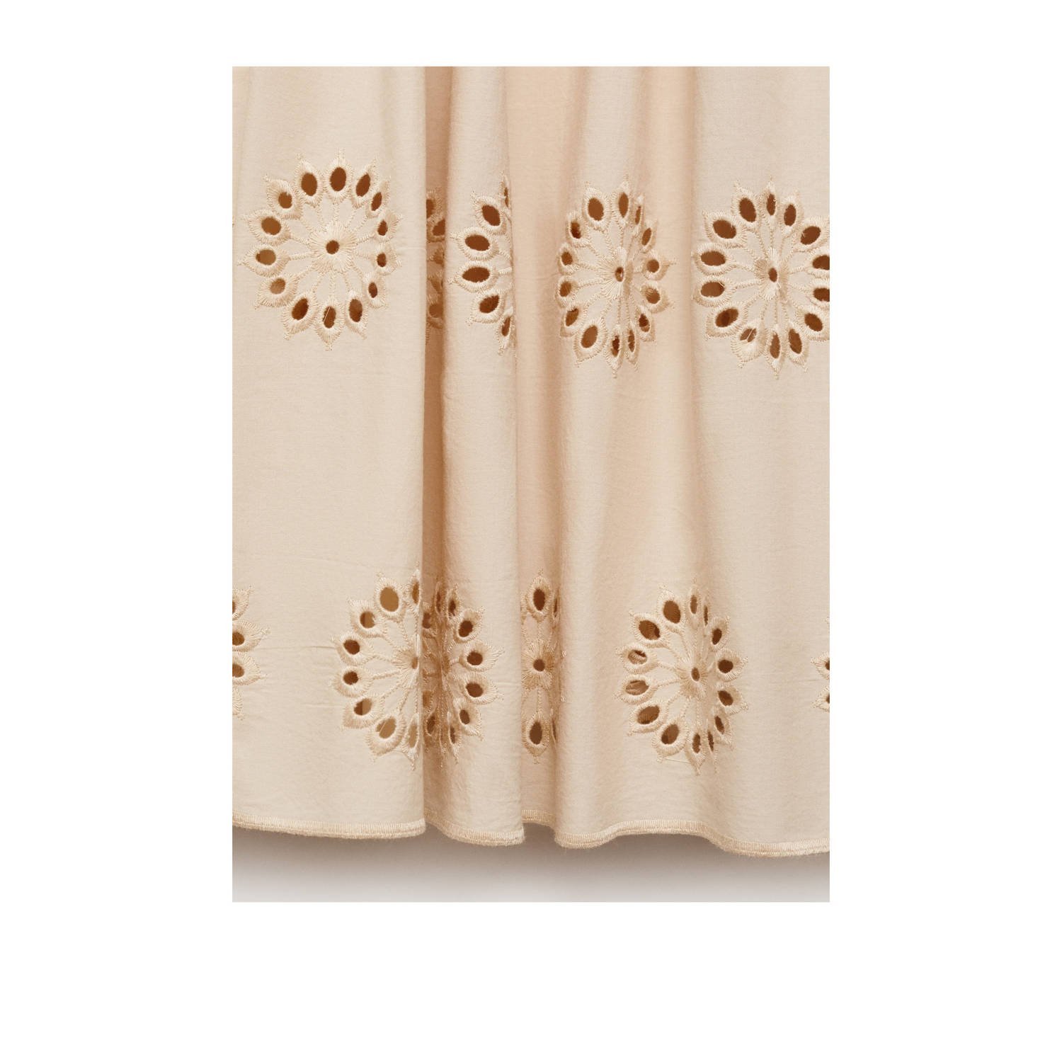 Mango midi rok broderie ecru