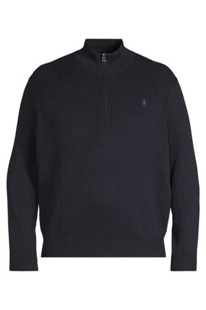trui rib gebreid Plus Size donkerblauw