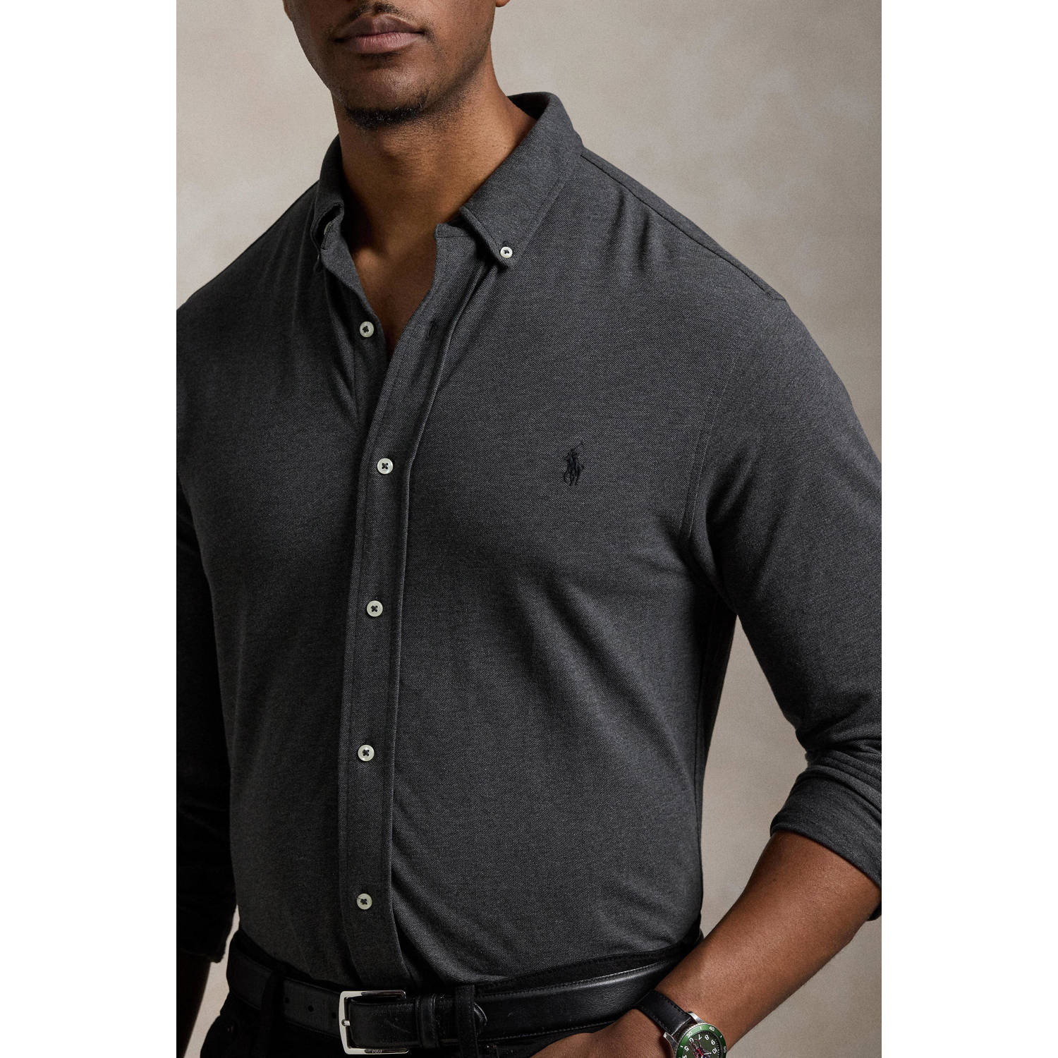 POLO Ralph Lauren Big & Tall casual overhemd grijs